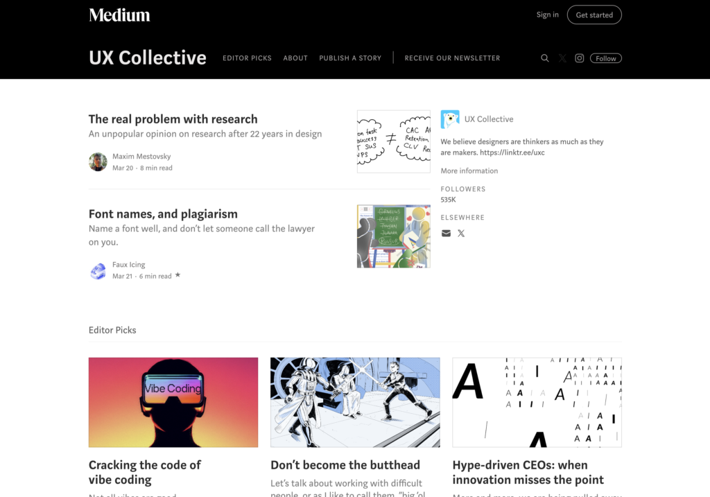 7 Sites Essenciais para UX/UI Designers se Inspirarem e Aprenderem 4 UX Collective (Medium)